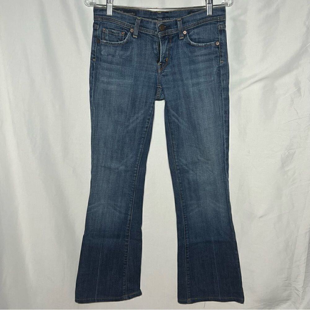 Citizens of Humanity Ingrid Low Rise Flare Jeans Blue Denim Womens 27‎